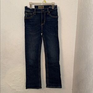 Wrangler Boy’s Boot Cut Jeans in Dark Blue Denim